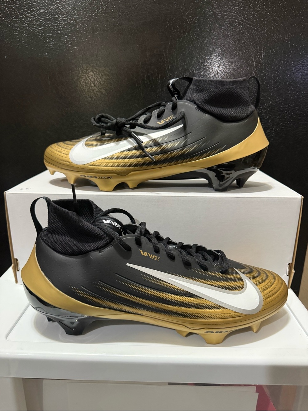 Nike Air Zoom Vapor Pro 1 Football Cleats Black Gold Men Sizes FB3298-003